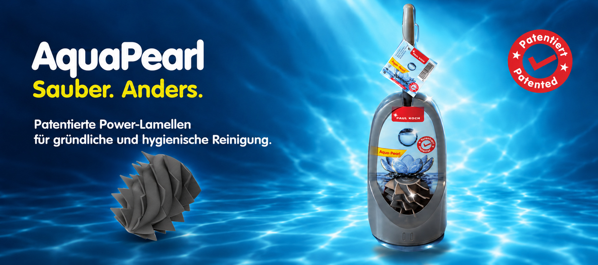 AquaPearl – patentierte Power-Lamellen für gründliche und hygienische Reinigung